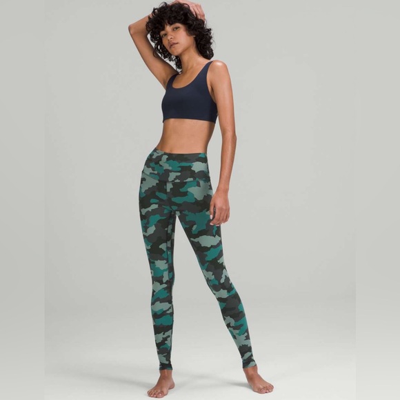 NWR Lululemin Align High Rise Camo Print Women's Leggings - Picture 1 of 9